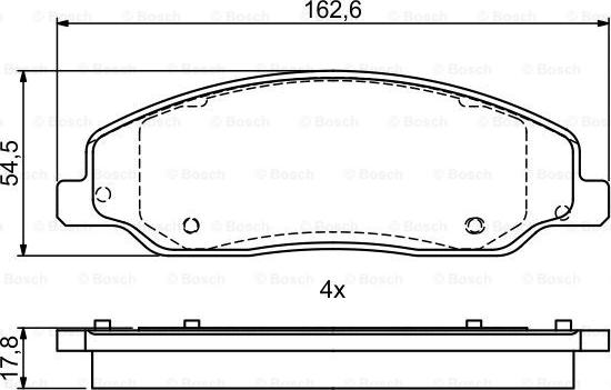 BENDIX D1081 - Тормозные колодки, дисковые, комплект unicars.by