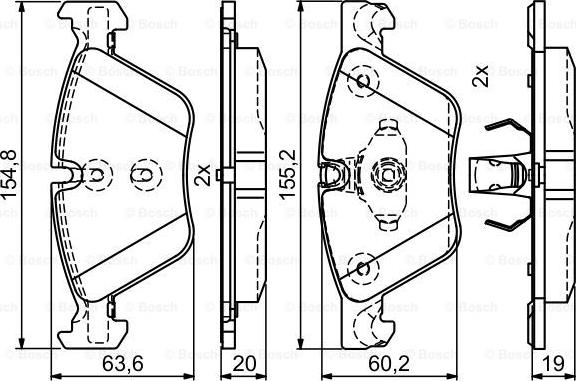 BOSCH 0 986 495 408 - Тормозные колодки, дисковые, комплект unicars.by