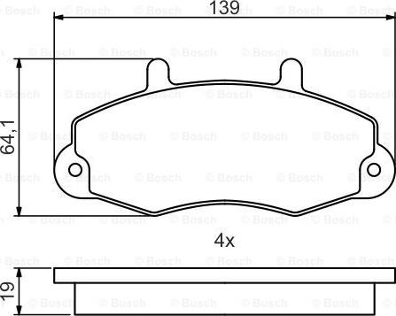 BOSCH 0 986 495 484 - Тормозные колодки, дисковые, комплект unicars.by