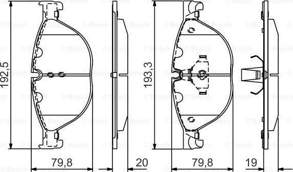 BOSCH 0 986 495 439 - Тормозные колодки, дисковые, комплект unicars.by