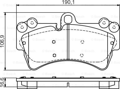 BOSCH 0986495435 - Тормозные колодки, дисковые, комплект unicars.by