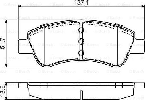 BOSCH 0986495430 - Тормозные колодки, дисковые, комплект unicars.by