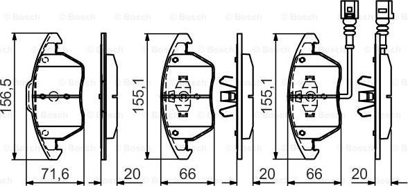 BOSCH 0 986 495 432 - Тормозные колодки, дисковые, комплект unicars.by