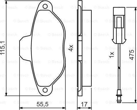 BOSCH 0 986 495 475 - Тормозные колодки, дисковые, комплект unicars.by