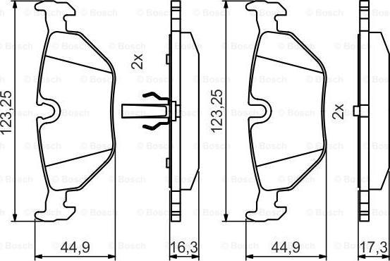 BOSCH 0 986 495 470 - Тормозные колодки, дисковые, комплект unicars.by