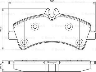 BOSCH 0 986 495 099 - Тормозные колодки, дисковые, комплект unicars.by