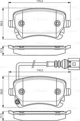 BOSCH 0 986 495 094 - Тормозные колодки, дисковые, комплект unicars.by