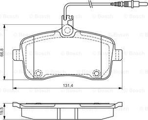 BOSCH 0 986 495 091 - Тормозные колодки, дисковые, комплект unicars.by