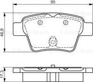 BOSCH 0 986 495 092 - Тормозные колодки, дисковые, комплект unicars.by