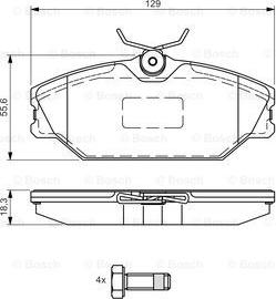 BOSCH 0 986 495 049 - Тормозные колодки, дисковые, комплект unicars.by