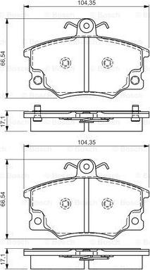 BOSCH 0 986 495 041 - Тормозные колодки, дисковые, комплект unicars.by