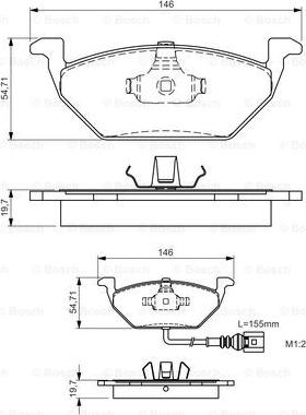 BOSCH 0 986 495 048 - Тормозные колодки, дисковые, комплект unicars.by