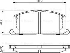 BOSCH 0 986 495 042 - Тормозные колодки, дисковые, комплект unicars.by