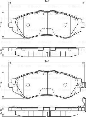 BOSCH 0 986 495 059 - Тормозные колодки, дисковые, комплект unicars.by