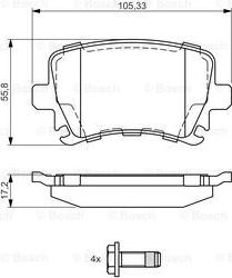 BOSCH 0 986 495 054 - Тормозные колодки, дисковые, комплект unicars.by