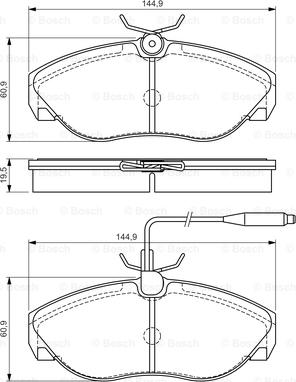 BOSCH 0 986 495 056 - Тормозные колодки, дисковые, комплект unicars.by