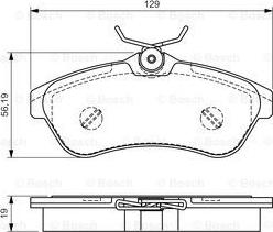 BOSCH 0 986 495 064 - Тормозные колодки, дисковые, комплект unicars.by