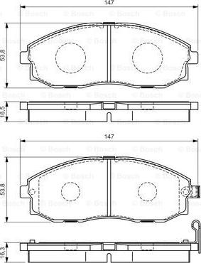 BOSCH 0 986 495 065 - Тормозные колодки, дисковые, комплект unicars.by