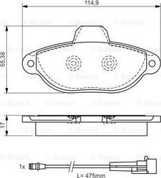 BOSCH 0 986 495 006 - Тормозные колодки, дисковые, комплект unicars.by