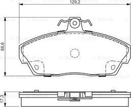 BOSCH 0 986 495 018 - Тормозные колодки, дисковые, комплект unicars.by