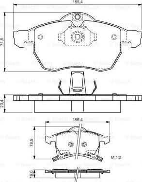 BOSCH 0 986 495 012 - Тормозные колодки, дисковые, комплект unicars.by