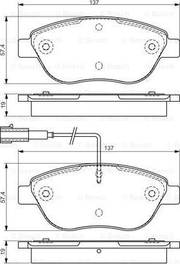 BOSCH 0 986 495 086 - Тормозные колодки, дисковые, комплект unicars.by