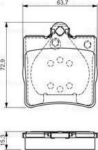 BOSCH 0 986 495 080 - Тормозные колодки, дисковые, комплект unicars.by