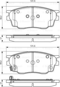 BOSCH 0 986 495 087 - Тормозные колодки, дисковые, комплект unicars.by