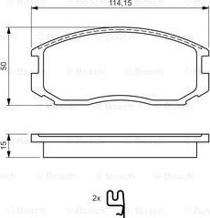 BOSCH 0 986 495 030 - Тормозные колодки, дисковые, комплект unicars.by