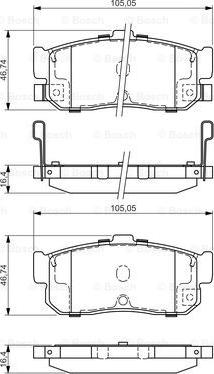 BOSCH 0 986 495 038 - Тормозные колодки, дисковые, комплект unicars.by