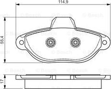 BOSCH 0 986 495 033 - Тормозные колодки, дисковые, комплект unicars.by