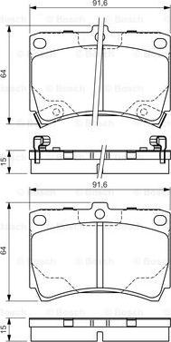 BOSCH 0 986 495 037 - Тормозные колодки, дисковые, комплект unicars.by