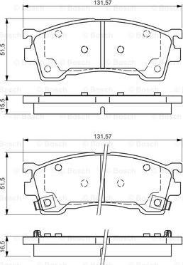 BOSCH 0 986 495 029 - Тормозные колодки, дисковые, комплект unicars.by