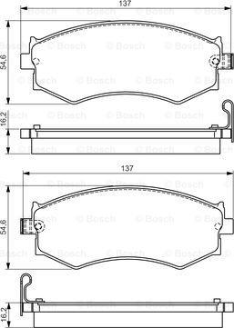 BOSCH 0 986 495 076 - Тормозные колодки, дисковые, комплект unicars.by