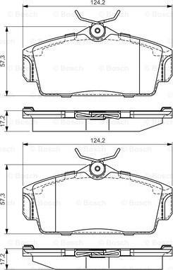 BOSCH 0 986 495 070 - Тормозные колодки, дисковые, комплект unicars.by