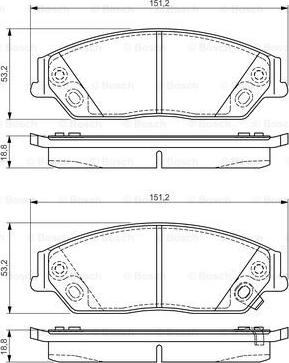 BOSCH 0 986 495 149 - Тормозные колодки, дисковые, комплект unicars.by