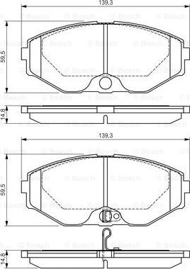 BOSCH 0 986 495 147 - Тормозные колодки, дисковые, комплект unicars.by