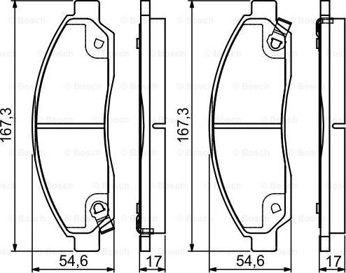 BOSCH 0 986 495 159 - Тормозные колодки, дисковые, комплект unicars.by