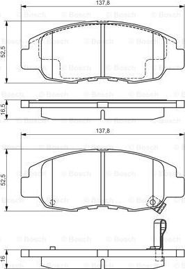 BOSCH 0 986 495 153 - Тормозные колодки, дисковые, комплект unicars.by