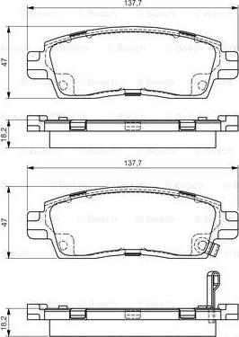 BOSCH 0 986 495 164 - Тормозные колодки, дисковые, комплект unicars.by