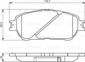 BOSCH 0 986 495 160 - Тормозные колодки, дисковые, комплект unicars.by