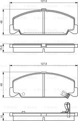 BOSCH 0 986 495 163 - Тормозные колодки, дисковые, комплект unicars.by