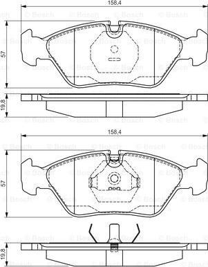 BOSCH 0 986 495 162 - Тормозные колодки, дисковые, комплект unicars.by