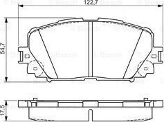 BOSCH 0 986 495 109 - Тормозные колодки, дисковые, комплект unicars.by