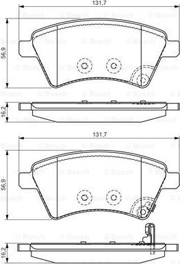 BOSCH 0 986 495 101 - Тормозные колодки, дисковые, комплект unicars.by