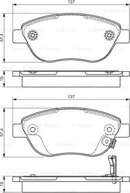 BOSCH 0 986 495 103 - Тормозные колодки, дисковые, комплект unicars.by