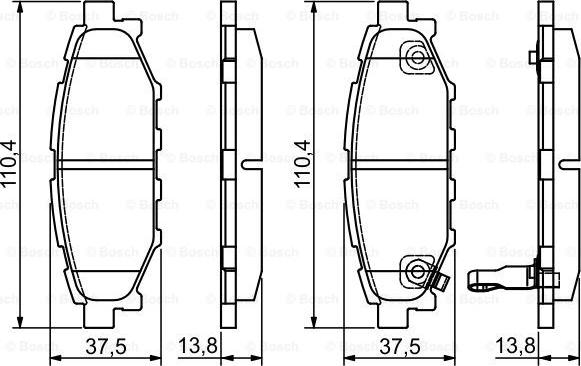 BOSCH 0 986 495 119 - Тормозные колодки, дисковые, комплект unicars.by