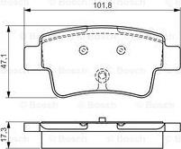 BOSCH 0 986 495 111 - Тормозные колодки, дисковые, комплект unicars.by