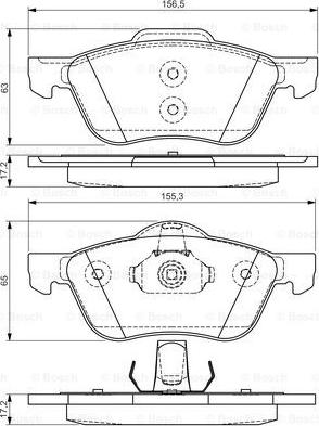 BOSCH 0 986 495 118 - Тормозные колодки, дисковые, комплект unicars.by