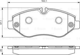 BOSCH 0 986 495 113 - Тормозные колодки, дисковые, комплект unicars.by